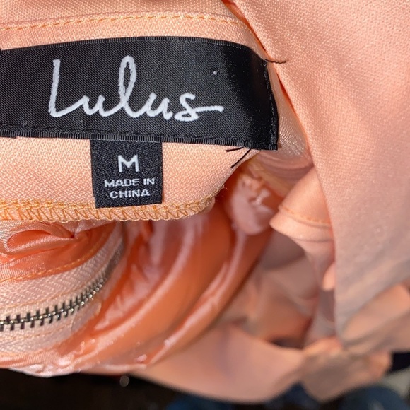 LULUS Dress Rehearsal peach skater dress new with tags size medium - Picture 8 of 8